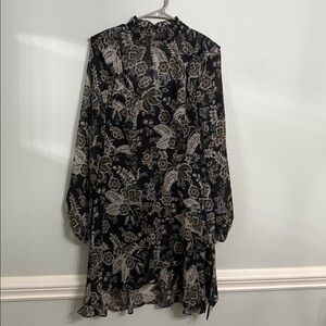 Bailey 44 Black and Cream Floral Dress